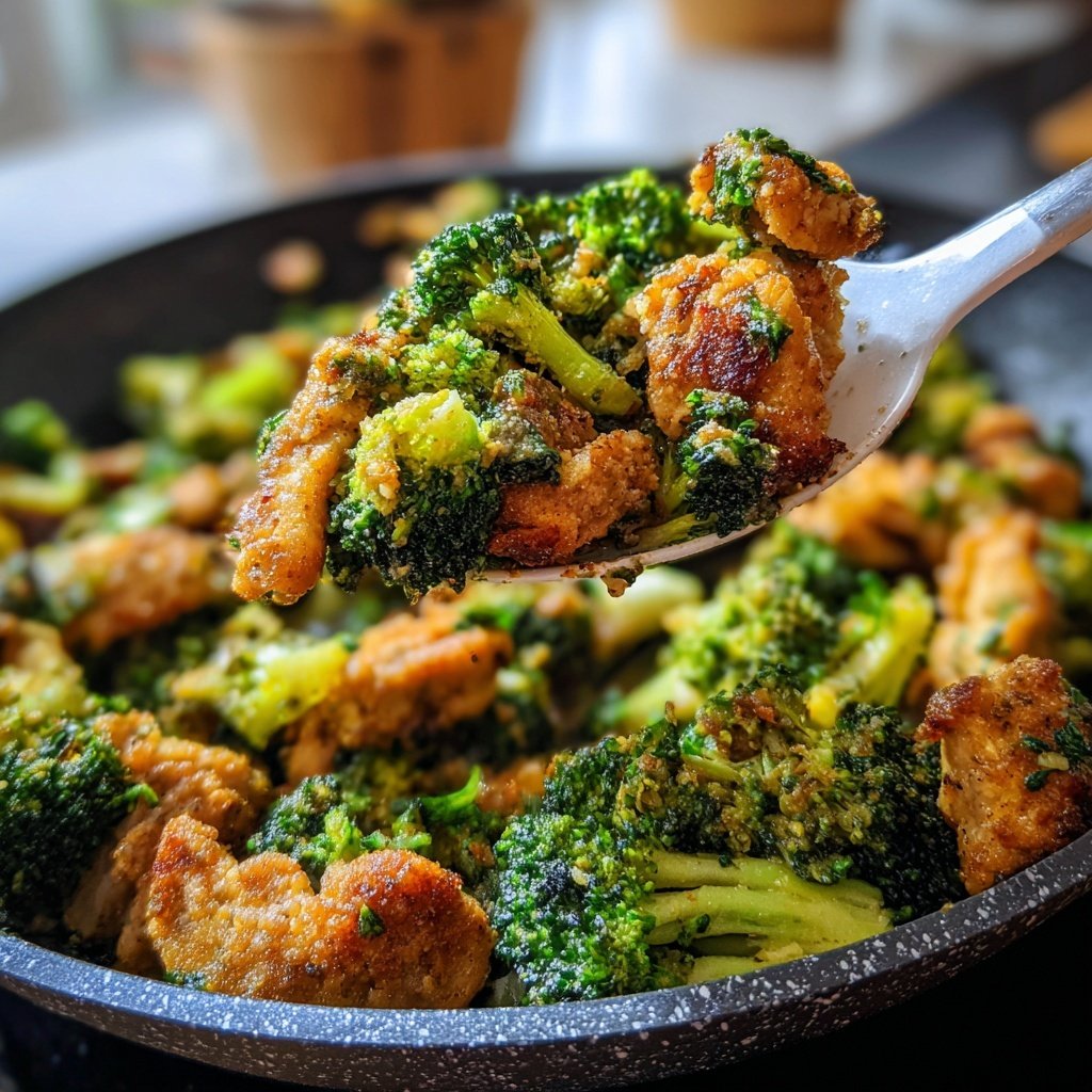 Brokkoli Pfanne Mit Hähnchen