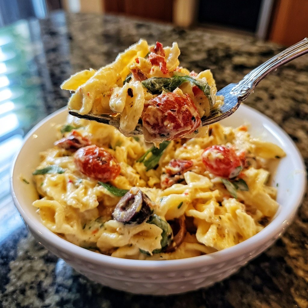 Mediterraner Nudelsalat Cremig