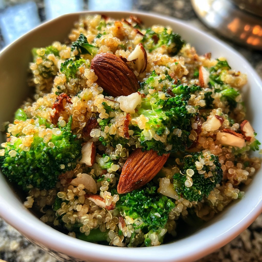 Quinoa mit Brokkoli und Mandeln