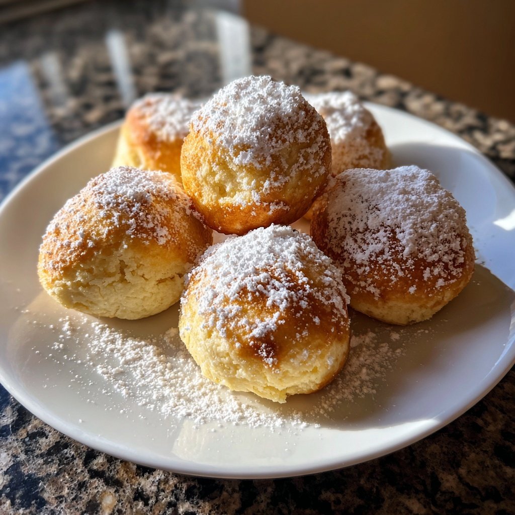 Quarkbällchen mit Vanillejoghurt