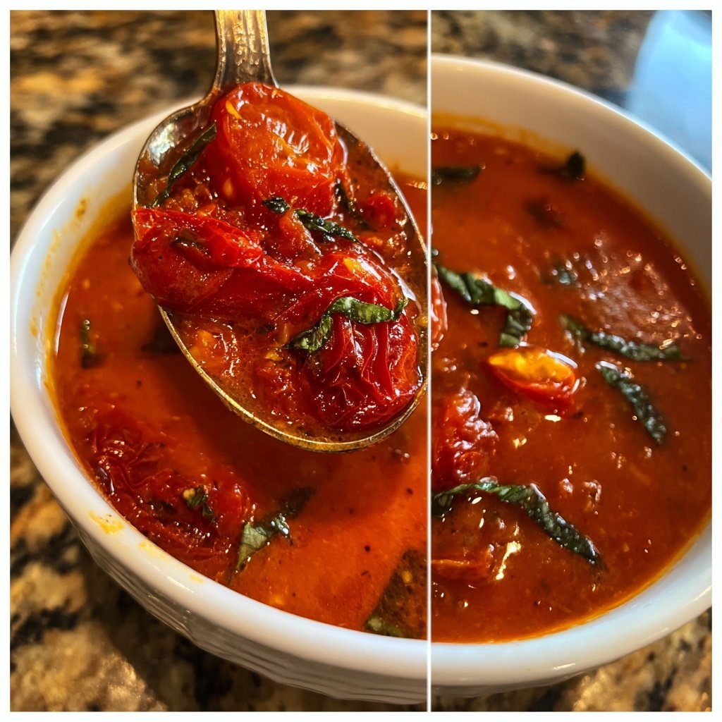 Tomatensuppe mit Ofentomaten