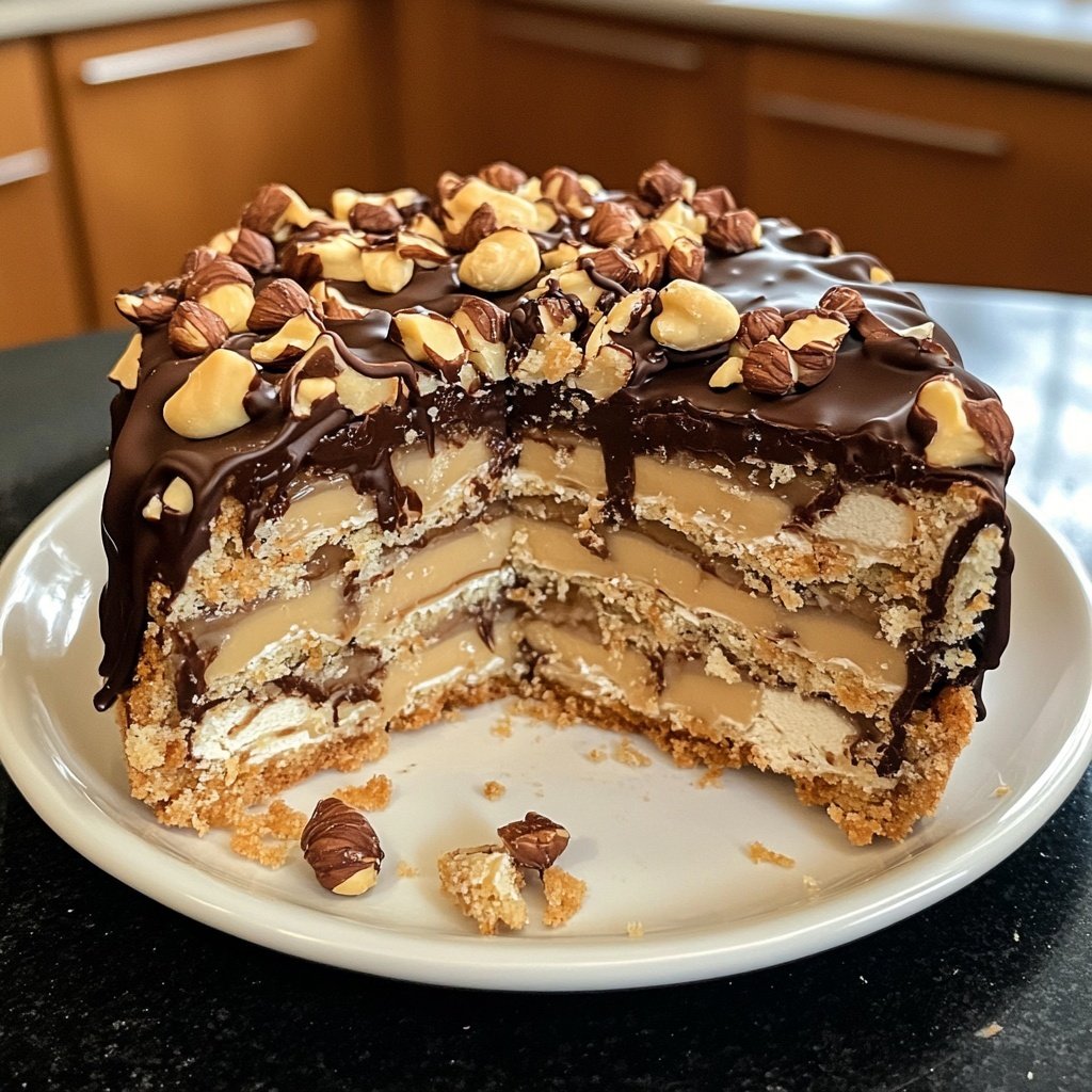 Rentier-Torte mit Haselnüssen & Nougat