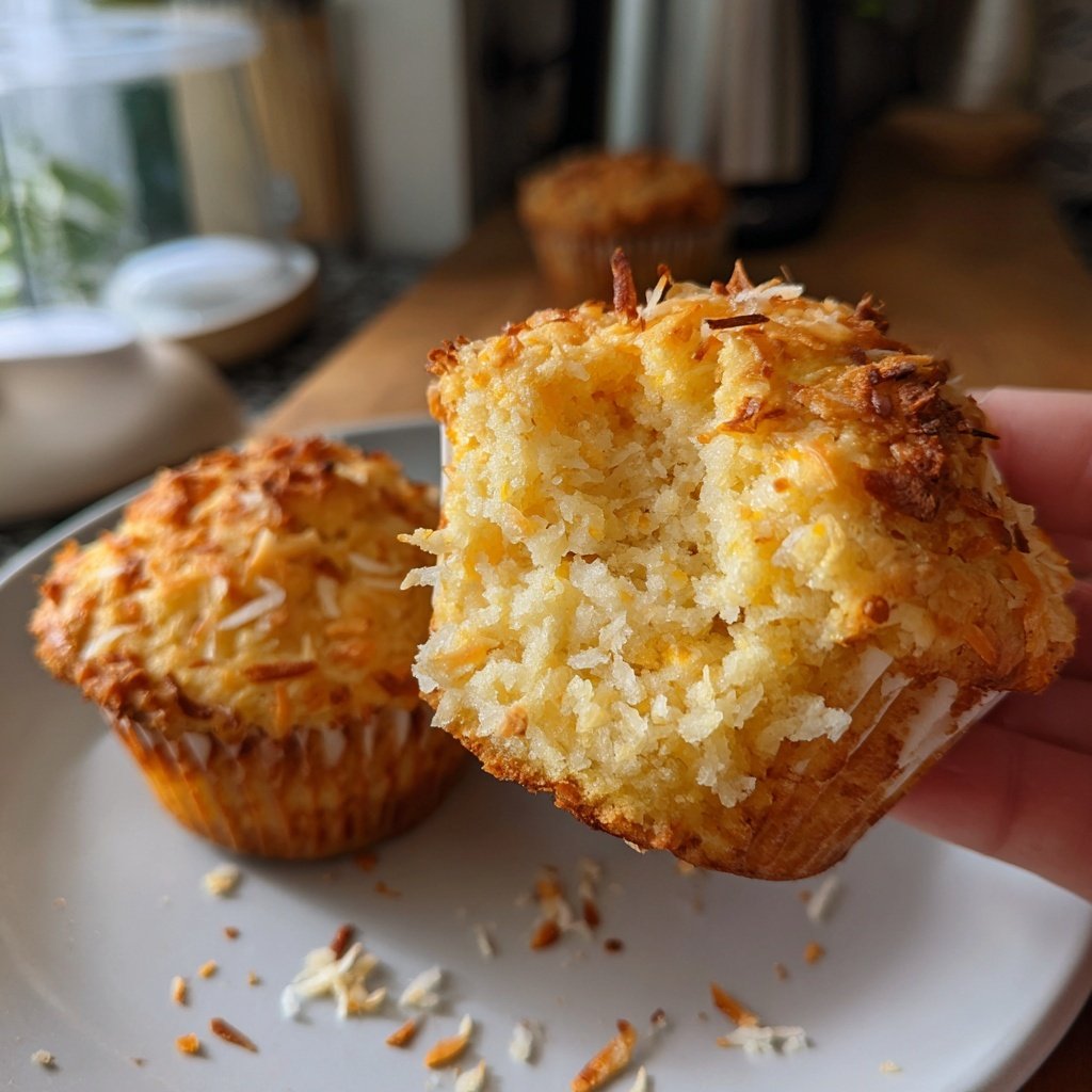 Muffins mit Kokosflocken
