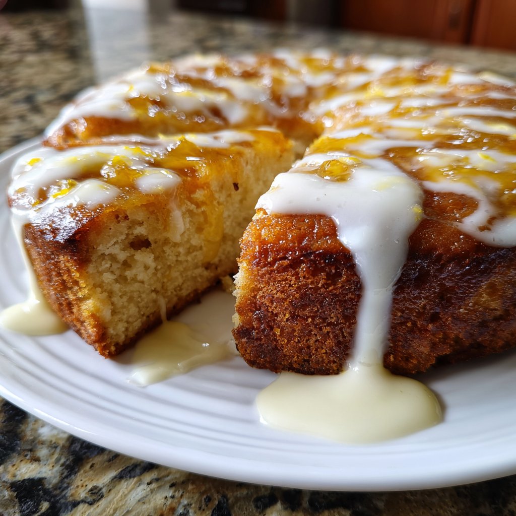 Zitronenkuchen mit Joghurt und Honig