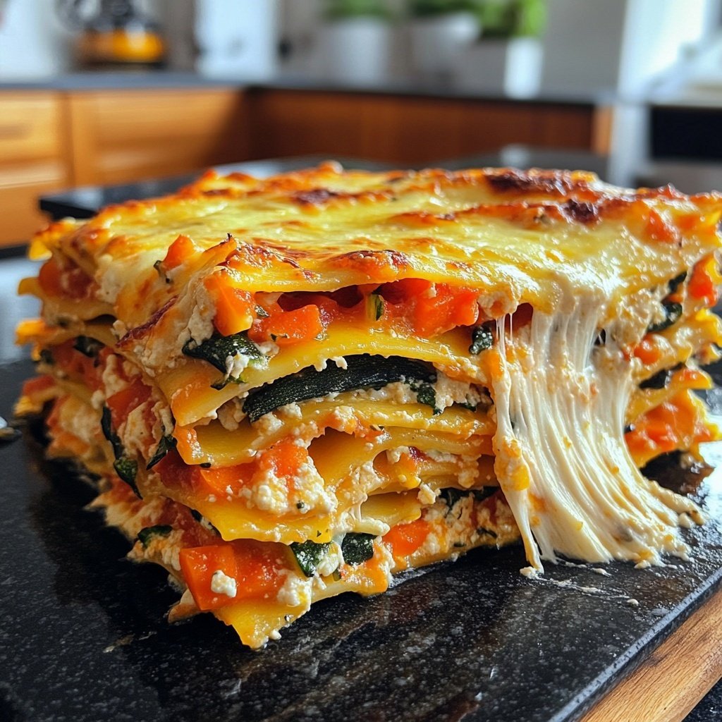 Vegetarische Lasagne mit Gemüse