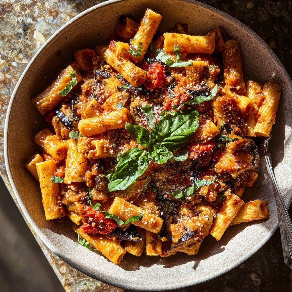 Internationale Küche Italienische Pasta alla Norma