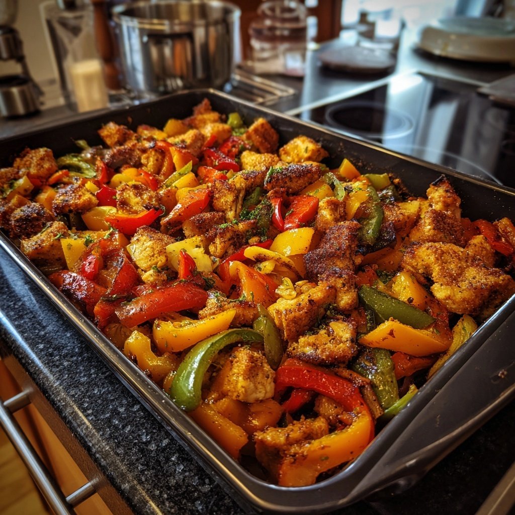 Kalorienarmes Ofengemüse Mit Hähnchen