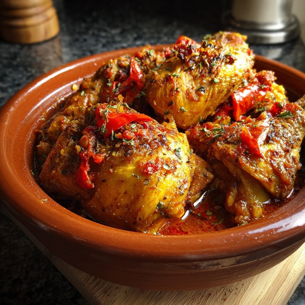 Internationale Küche Marokkanisches Hähnchen-Tagine