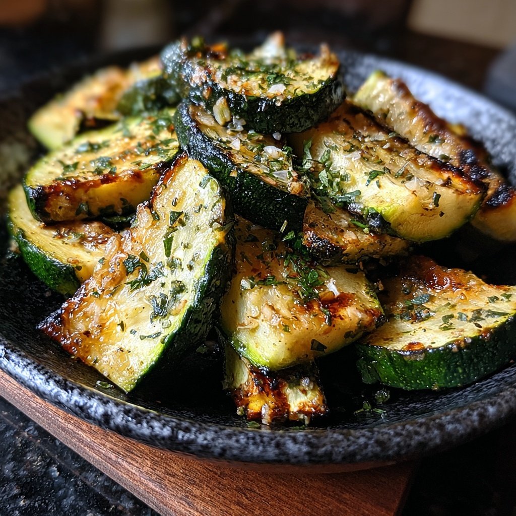 Knusprige Grill Zucchini Mit Knoblauch