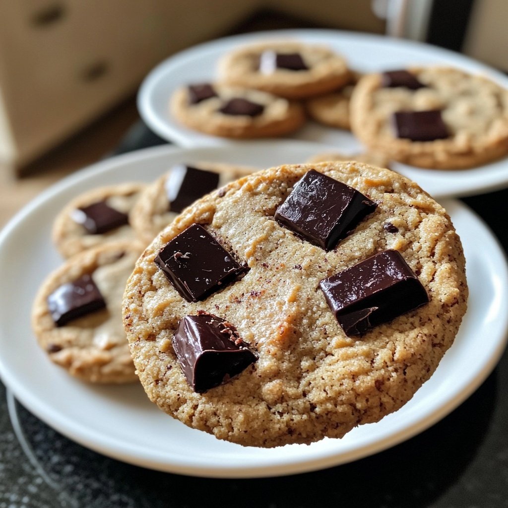 Weiche Mandel-Zimt-Cookies mit dunkler Schokolade