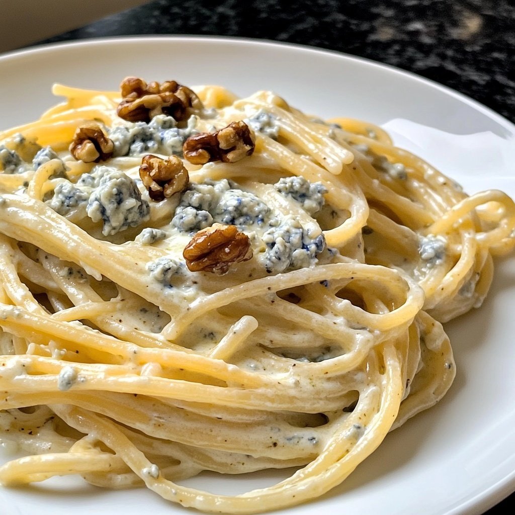Pasta mit Gorgonzola und Walnüssen