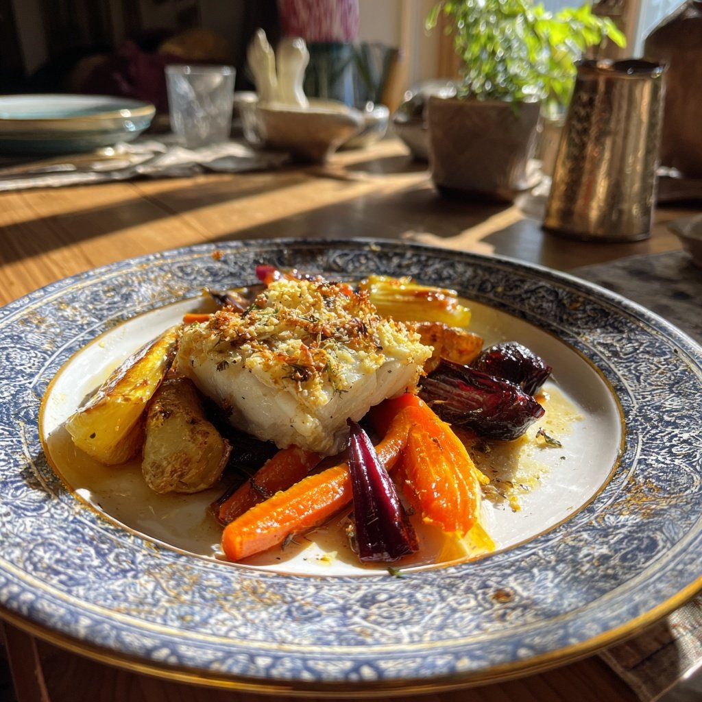 Kalorienarmes Kabeljau Filet Mit Ofengemüse