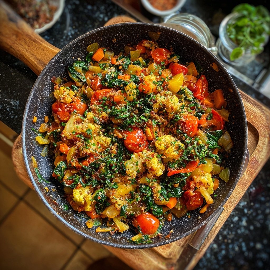 Kalorienarme Linsenpfanne Mit Spinat