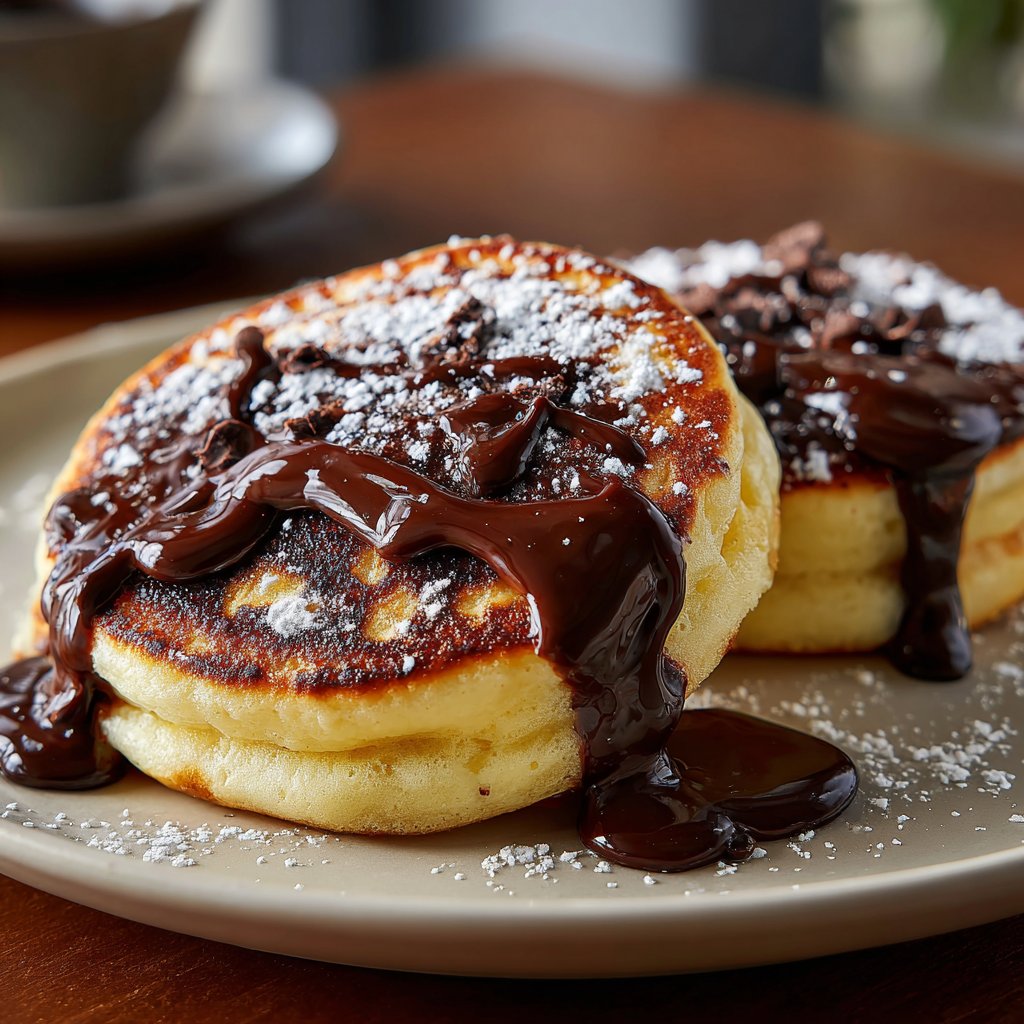 Pfannkuchen mit Schokolade