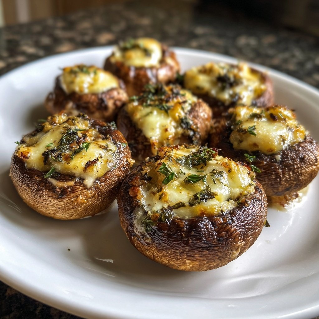 Gefüllte Champignons mit Kräutern